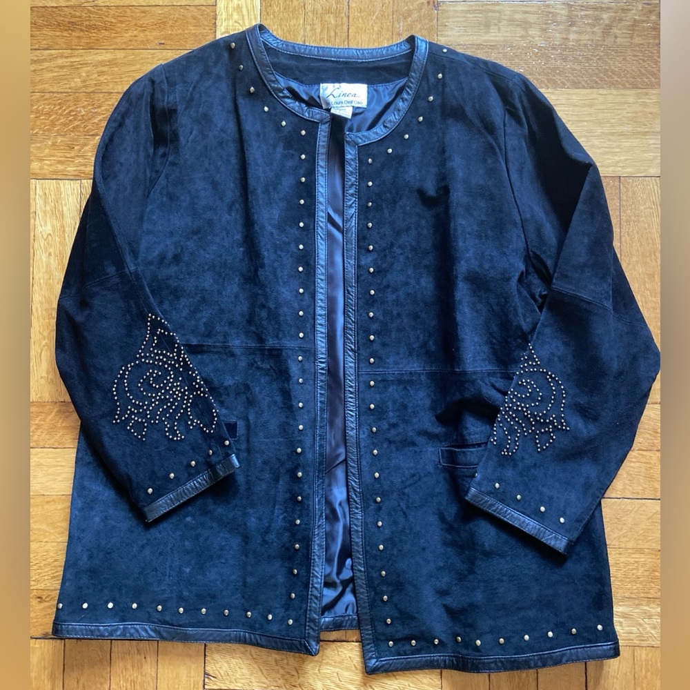 Vintage Suede Studded Jacket